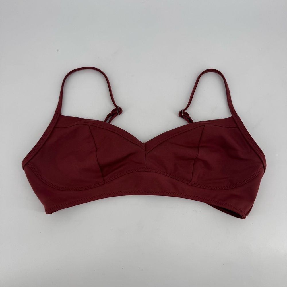 Athleta Sculpted 2-Piece Bikini Set Medium Top + High Waisted Bottoms Red Clay - Picture 2 of 9